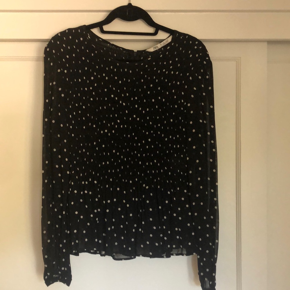 Zara zip up blouse